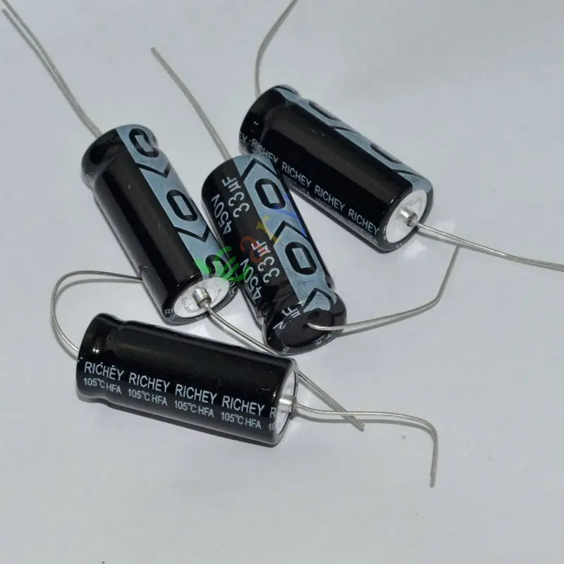 

Wholesale and retail 20pc 450V 33uf 105C New long copper leads Axial Electrolytic Capacitor audio amp free shipping