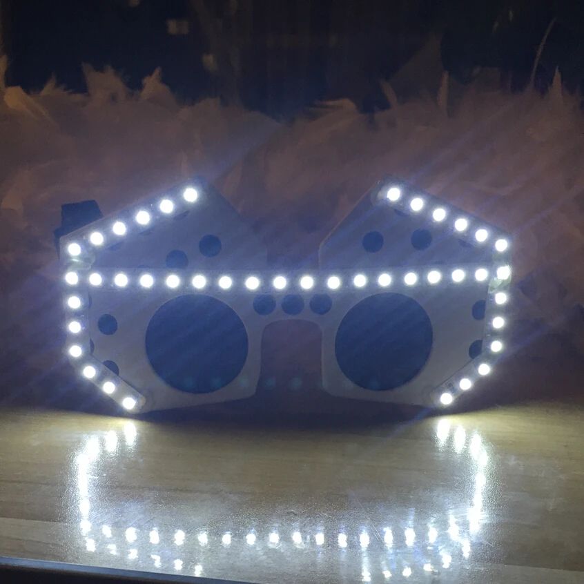 

Hot Sale Masquerade Eyewear LED Luminous Flashing Bunny Glasses For Bar DJ Christmas Halloween Party Led Glasses Dance Wear