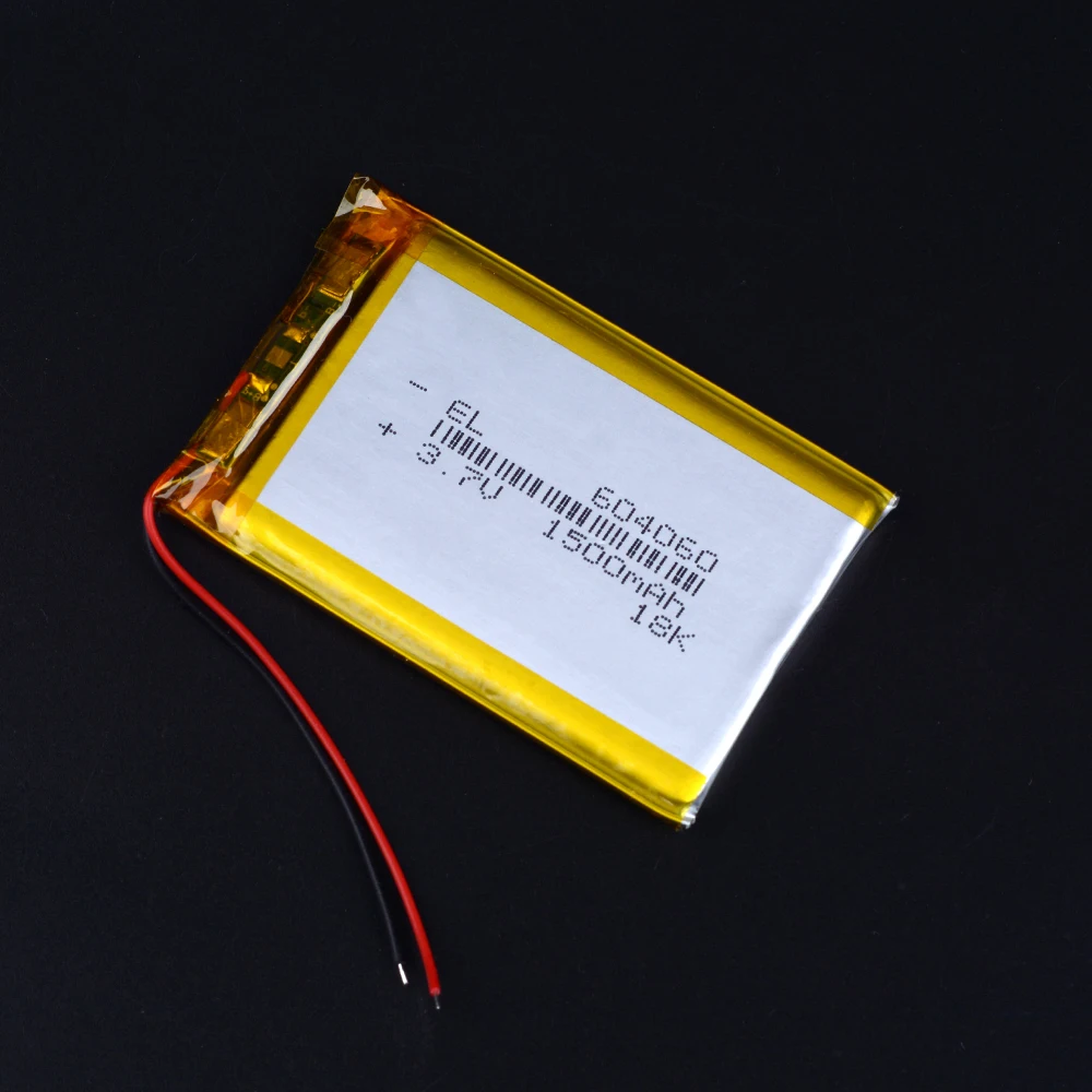 604060 3.7V lithium polymer battery 1500mAh DIY mobile emergency power charging treasure Li-Po Rechargeable batteries 064060