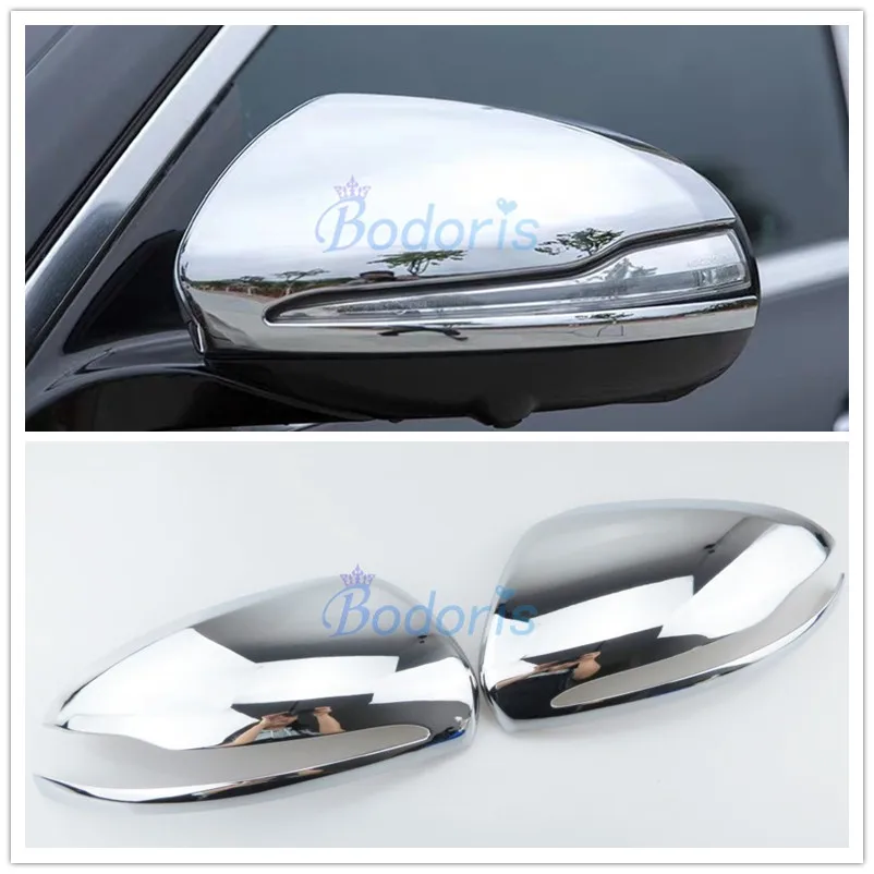 

Accessories For Mercedes Benz E Class W213 2017 New C Class GLC Side Mirror Overlay Cover Highlight Silver Chrome Car Styling