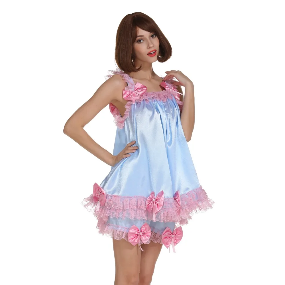 Sissy Girl Pretty Bow Bed Outfit Uniform Costume Cosplay