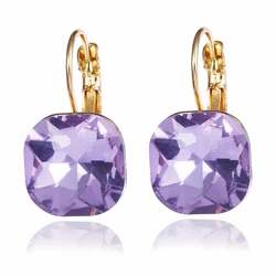 ES3887New Arrival Fashion Pink Blue Crystal Earrings For Women Girls Vintage Drop Earrings Statement Wedding Jewelry Wholesale