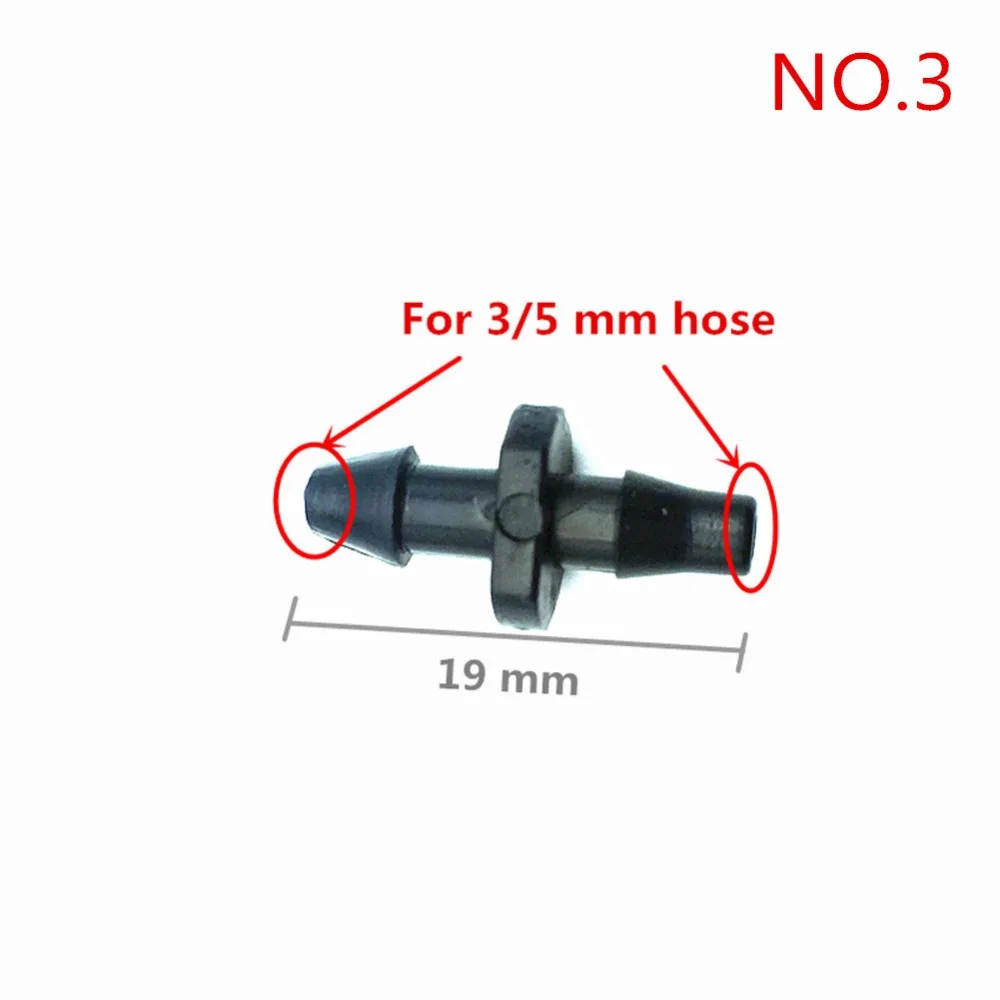 3mm, 4mm, 8mm,12mm Barbed Straight connector Hose coupling Plumbing Pipe Fittings Joint tube Adapter 20 Pcs