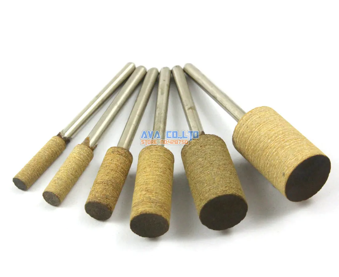 24 Pieces Set Barrel Mounted Leather Polishing Point Grinding Bit 3mm Shank