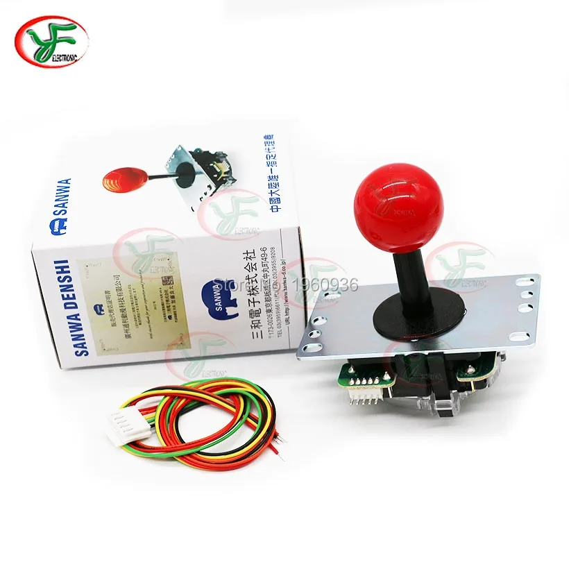 Arcade Game DIY Official Japan Sanwa JLF-TP-8YT-SK Not Muted Joystick 5Pin Board Type Stick 35CM Shaft With Cover