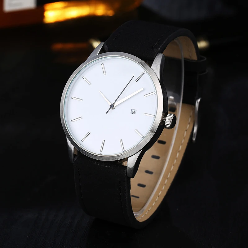 Simple Minimalist Watch Fashion Quartz Auto Date Men Watches Men Sports Watches No Logo Watch Relogio Masculino montres homme