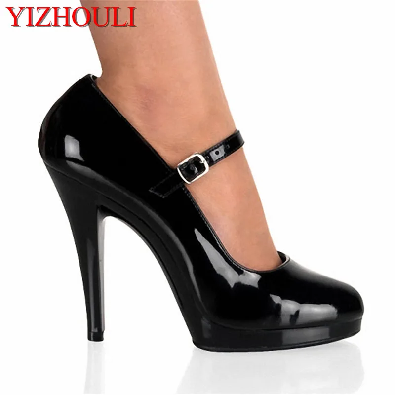 

13new crystal with round head single 15 cm high heel shoes waterproof Taiwan shallow mouth shoe heels