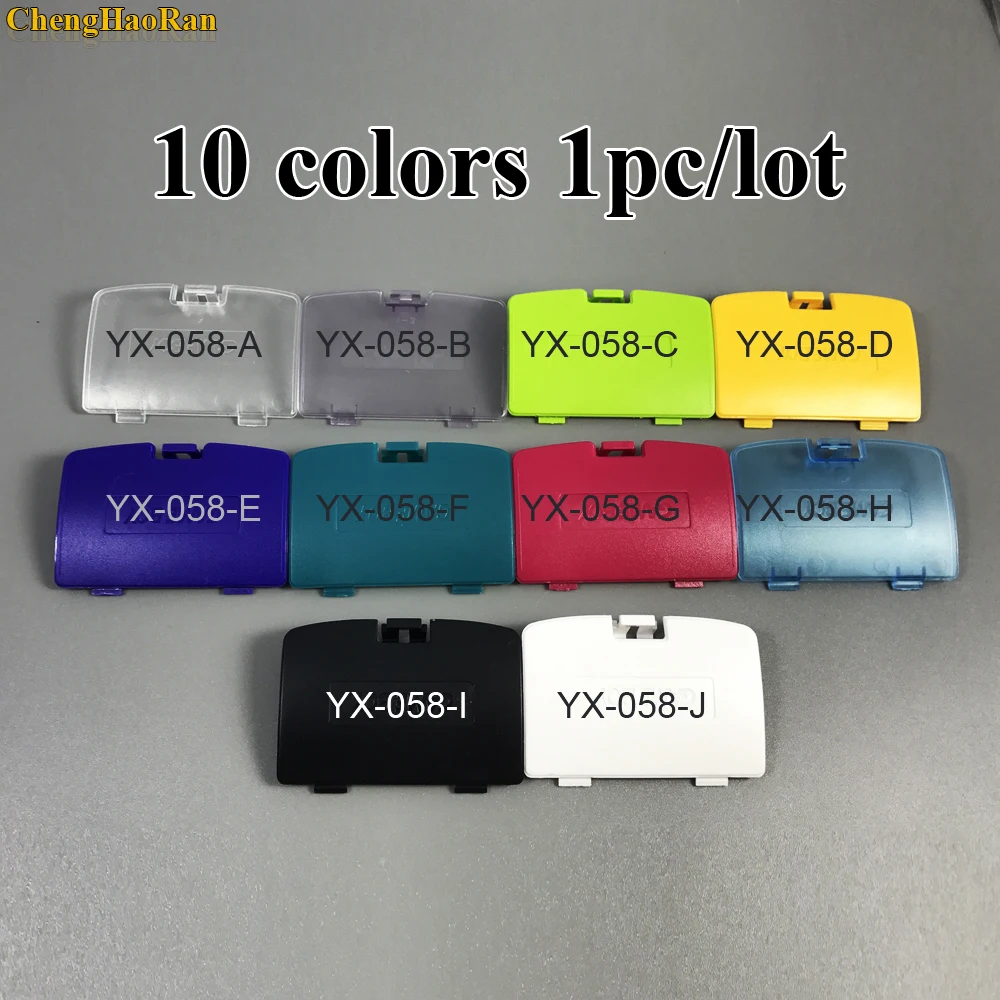 ChengHaoRan 10 colors to choose 1pc For Gameboy COLOR GBC Battery Cover Lid Door For GBC OEM Game Consoles Replacement parts