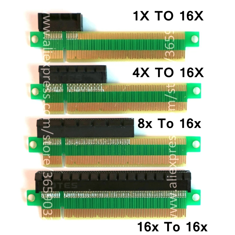 PCI-E 1X 4X 8X 16X Female To PCI-E 16X Male Graphics Extension Connection Conversion Adapter Card Compatible with PCIe 3.0