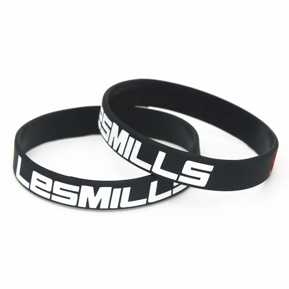 1PC Hot Sale Fashion Les Mills BODY PUMP 100 Silicone Wristband Sports Barbell Silicone Bracelets & Bangles Jewelry Gift SH201