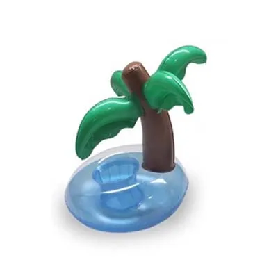 InflatabCoconut inflable para niños, juguete de playa para niños, Mini anillo de natación al aire libre para bebidas, portavasos flotante