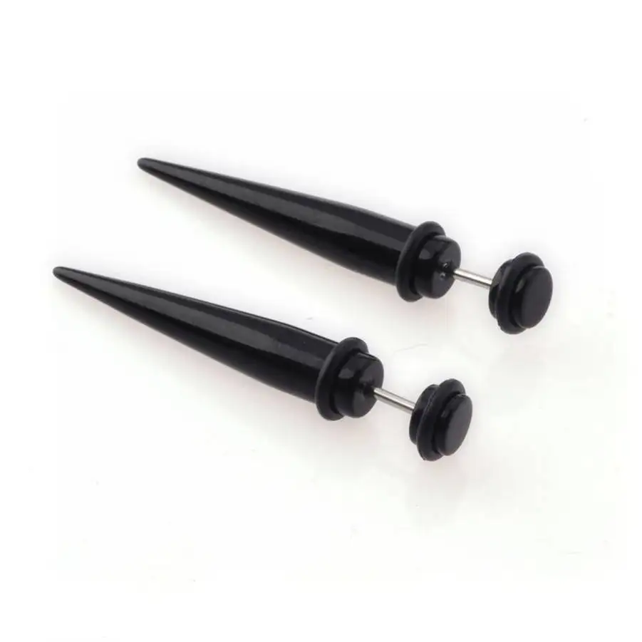 2pcs Punk Men Women Fake Ear Plugs Taper Gauges Expander Stretcher Piercing Earring Jewelry Faux Septum Tragu Pircing Bijoux