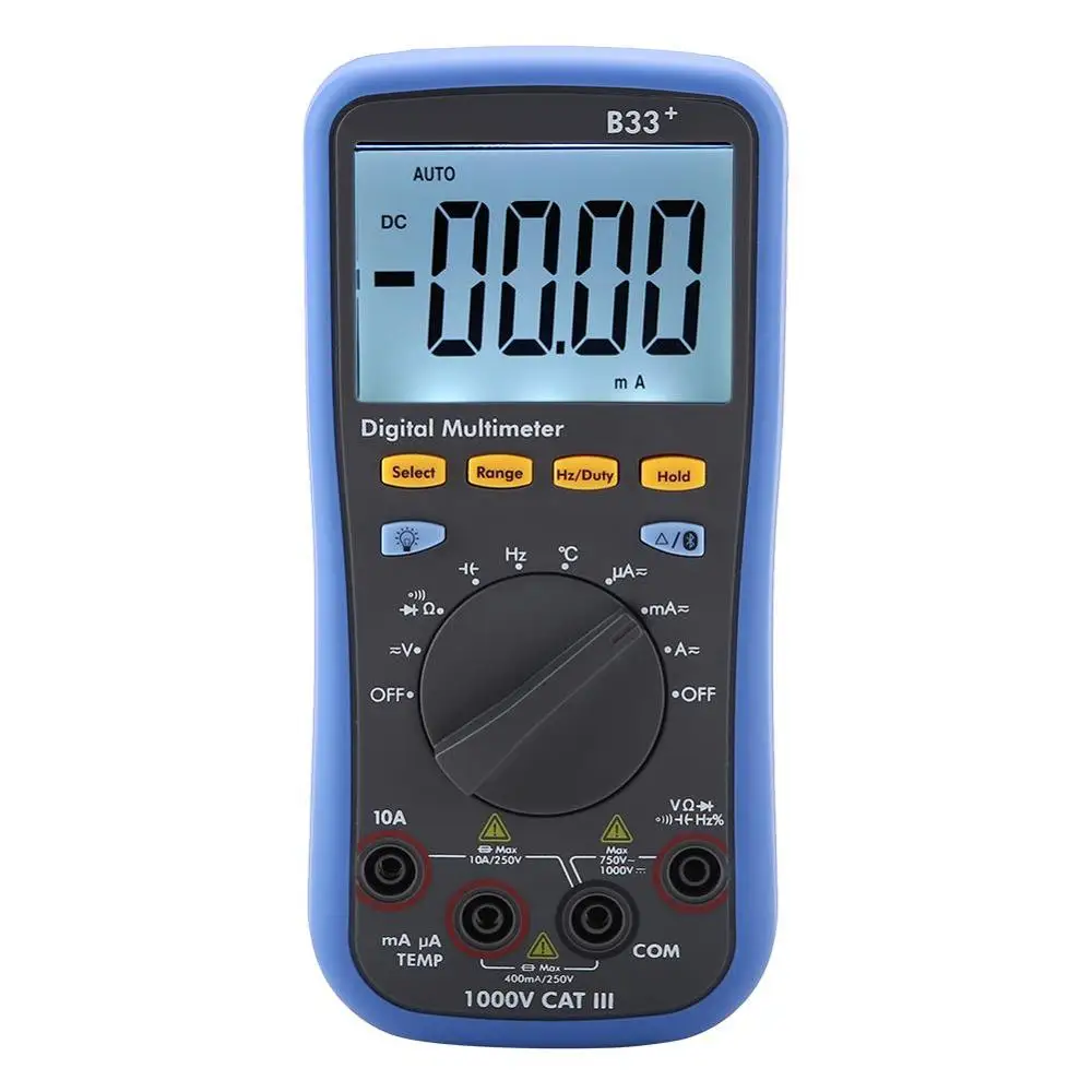 

Owon B33+ Digital Multimeter LCD Display Digital Bluetooth for Measuring AC/DC Voltage Current Resistance 1000V