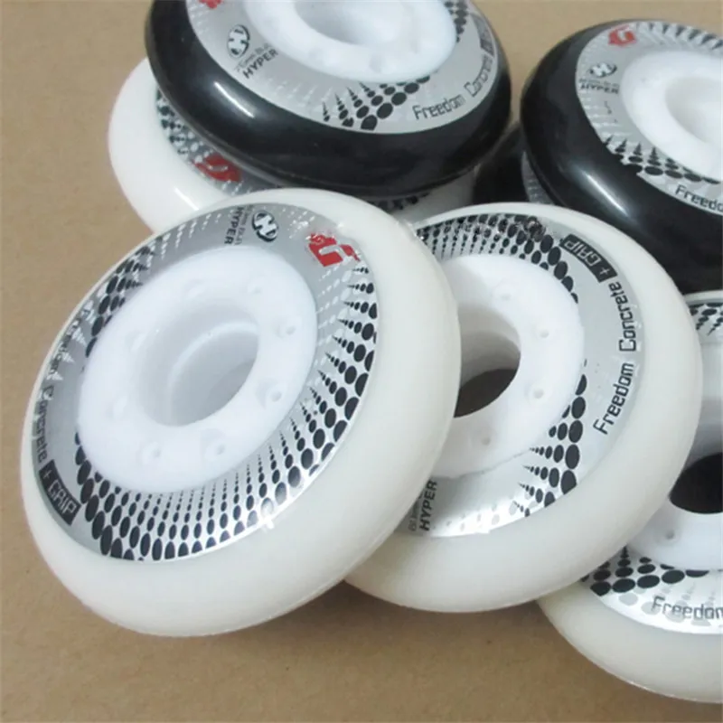 8 szt Hyper+G GRIP Concrete Inline Roller Skates Wheel, 84A FSK Slalom Braking Skating dla SEBA HL High WFSC Powerslide RB Wheel