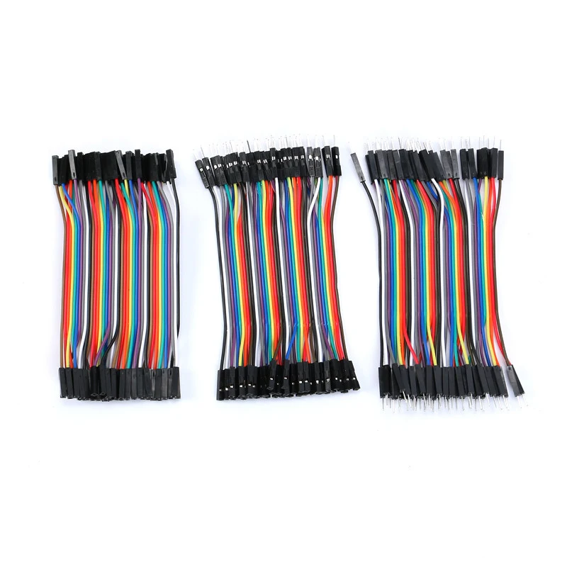 120pcs 40P 10cm male to male, female to male, and female to female jumper wire connector breadboard jumper wires