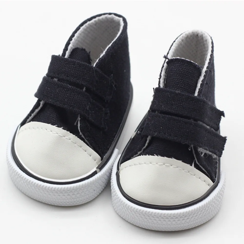 American Doll Shoes 7CM Canvas Shoes Fit for 18 Inch Girl Dolls Mini Fashions Shoes for 43cm Baby New Born&OG Girl Doll