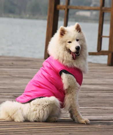 Winter big  Dog Down Coat Jacket Clothing for dogs Golden Retriever Samoyed Labrador Thick vest raincoat Pets Costume Outfit