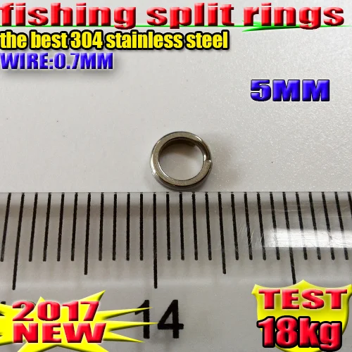 2020HOT fishing split rings 4.5MM--17.2MM fishing accessories quantity:100pcs/lot high quality304 stainless steel choose size!!!