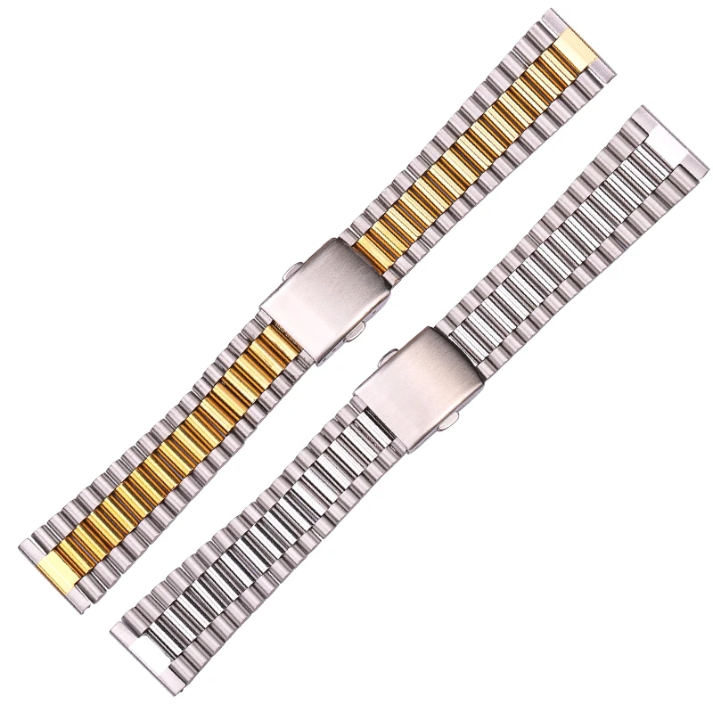 316L Stainless Steel Watch Band Bracelet Silver Gold Women Watchbands 12mm 14mm 16mm 18mm 20mm Clock Wrist Strap Clasp