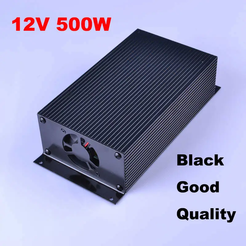 Black good quality 12V 500W switching power Supply 12v led driver,Aluminum AC110 220v to 12v lighting transformer for led light