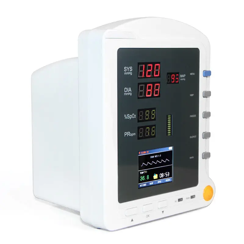 2018 New Portable Patient Monitor w NIBP SPO2 Blood Oxygen Pulse Rate Home Use Vital Signs Patient Monitor