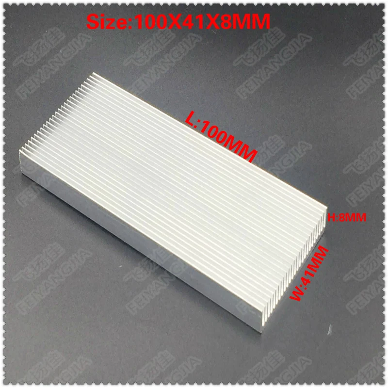 ( Free shipping )10 PCS free mail 100x41x8mm aluminum radiator computer radiator IC tube radiator memory radiator block