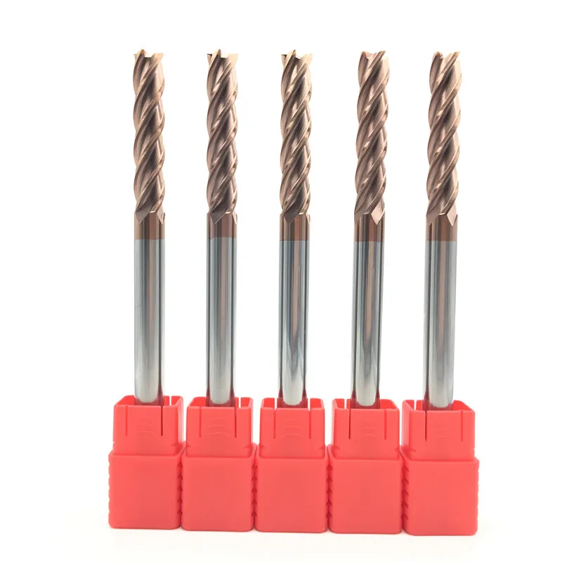 5PCS HRC60 10mm Solid Carbide Endmills ENDMILL D10X50XD10X150L 4 Flute Standard Length Side milling Slotting Profiling face mill