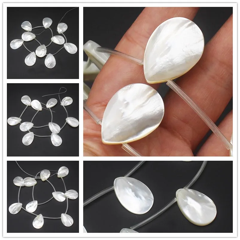 18-35mm Natural white mother of pearl shell 10pcs, For DIY Jewelry Making, pendant,necklace ,10pcs