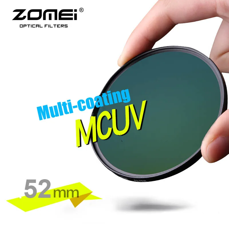 ZOMEI-정품 52mm 프로 II MCUV 멀티 코팅 MC UV 필터, 광학 유리 필터, 캐논 니콘 호야 소니 DSLR 카메라 렌즈 52mm