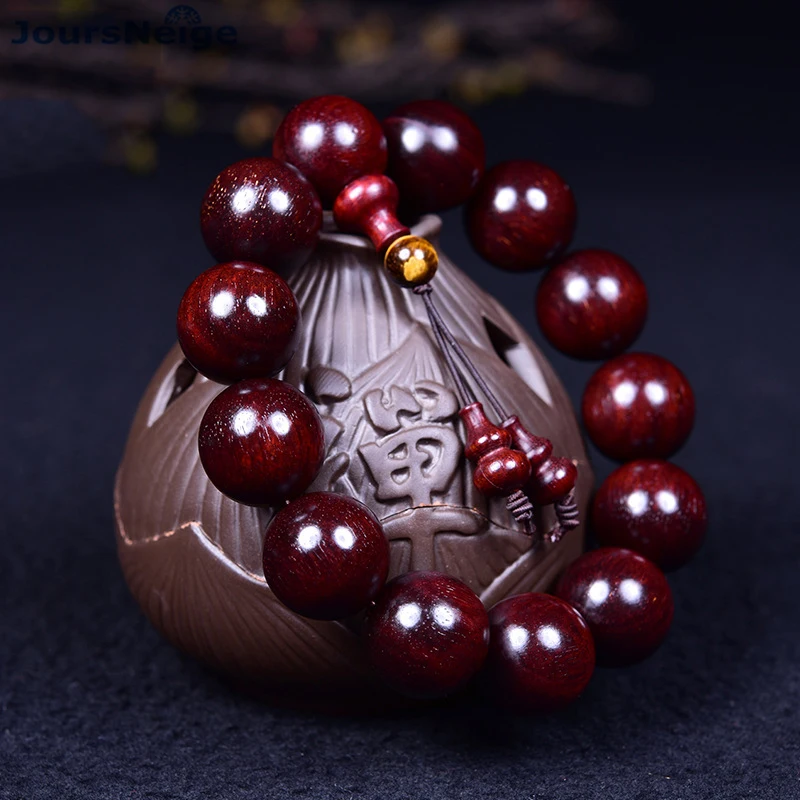 Wholesale Authentic Lobular Red Sandalwood Wooden Bracelets High Oil Buddha Round Beads Tiger eye models Hand String Jewelry