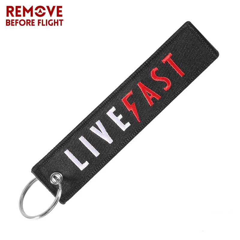 20 PCS Black LIVE FAST Key Holder for Cars and Motorcycles Car Key Chains Fashion Car Keychains Jewelry