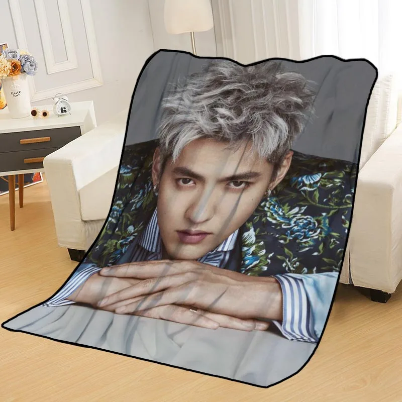 New Arrival Kris Wu Blankets Printing Soft Nap Blanket On Home/Sofa/Office Portable Travel Cover Blanket