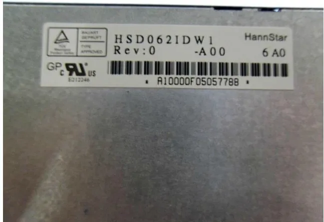 6. tela lcd de 2 polegadas cor hsd062idw1 a01 a00 navegação-carro-dvd-mostrar-dentro da tela