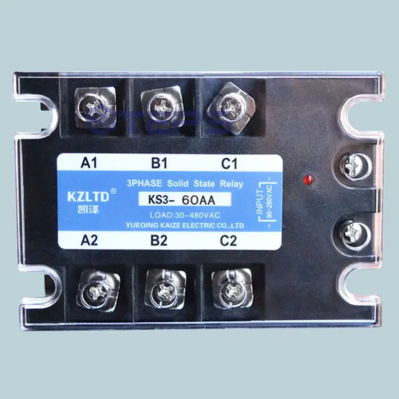 

Three-phase solid state relay AC to AC 60A non-contact contactor relay 380V