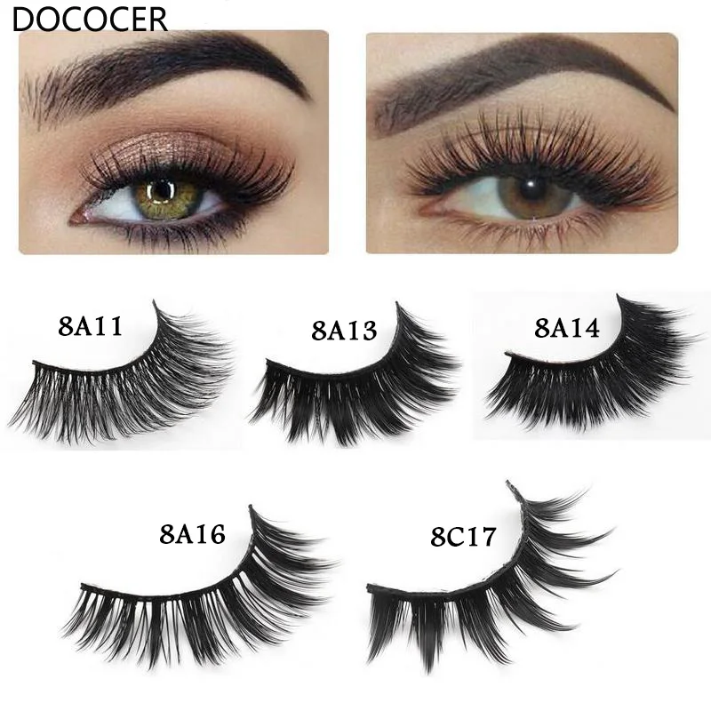 50 pairs/lot Wholesale Eyelashes faux mink lashes Handmade false eyelash 3D strip mink eyelashes fake faux eyelashes Makeup