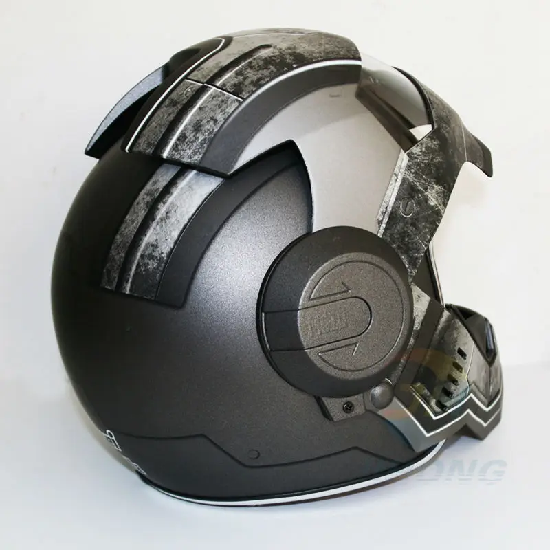 Masei Matt gray War Machine Mens womens helmet motorcycle half helmet open face helmet ABS casque motocross image 5