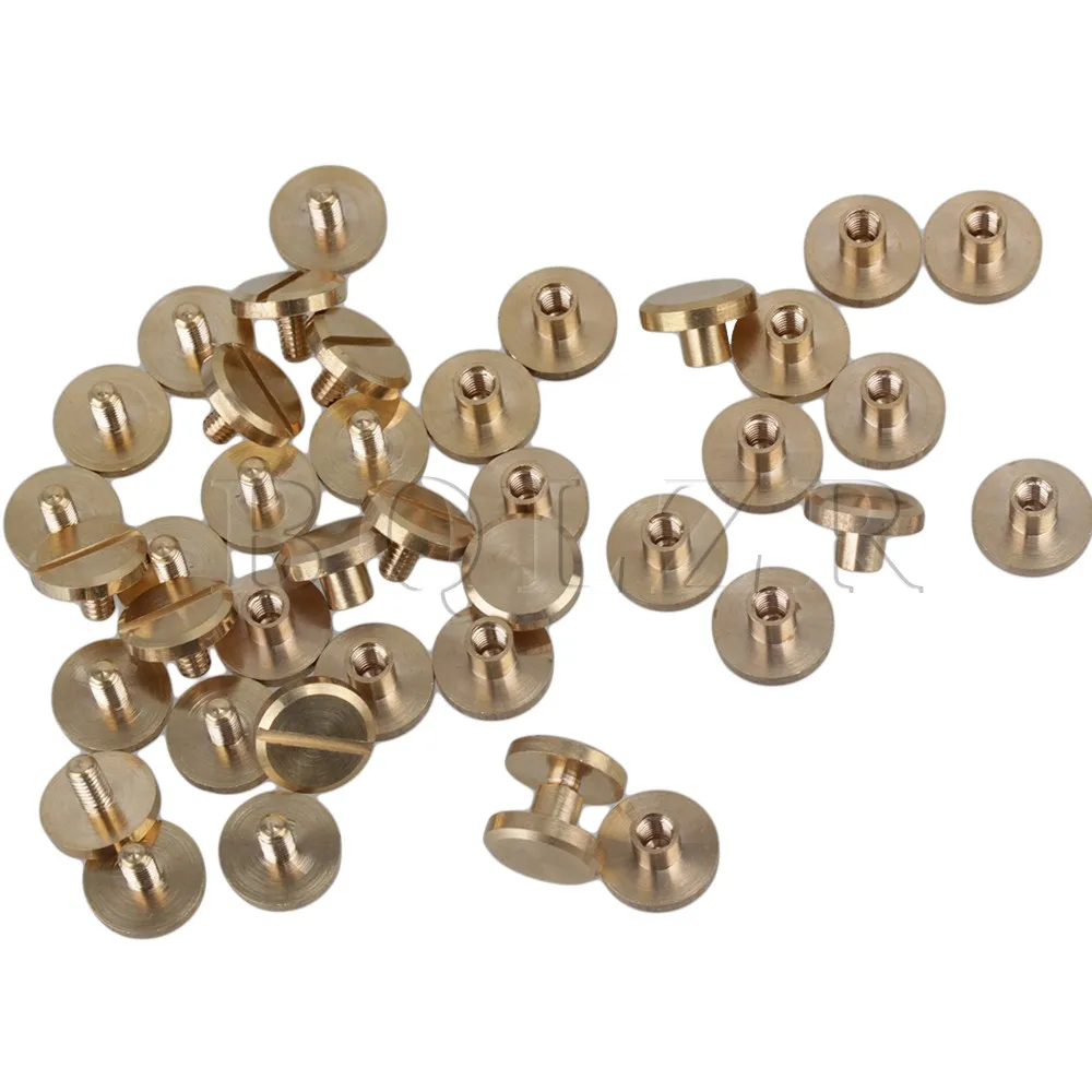 BQLZR 20PCS Brass Nail Rivets Flat Screws 10x4x4mm Screws Accessories