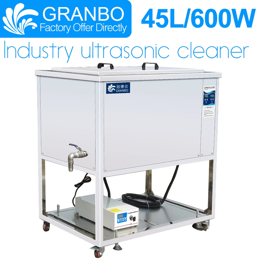 Granbo 45L Industrial Ultrasonic Cleaner With CE/ROHS/FCC For Various Spare Parts Degreasing/Derusting/ Removing Oil Rust Carbon