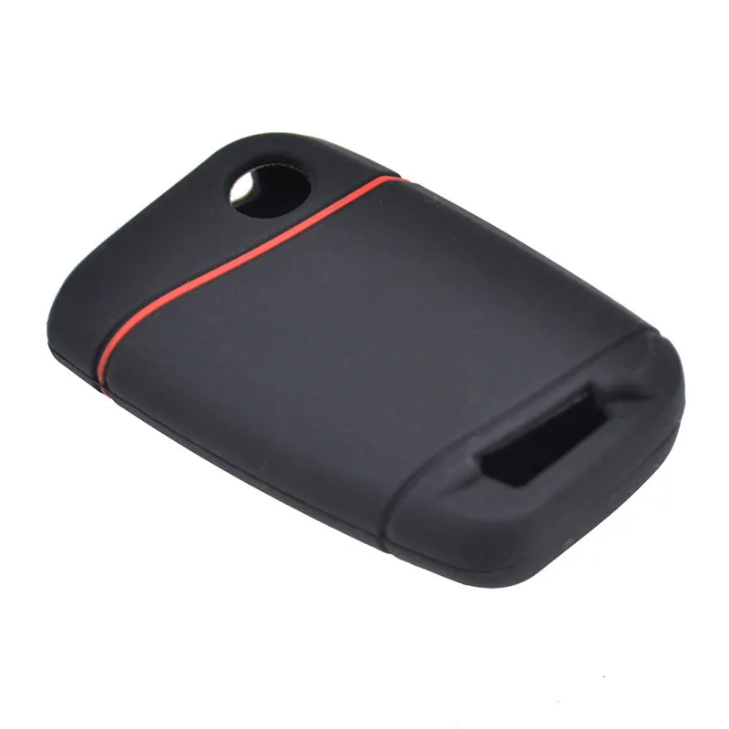 AX Silicone Remote Key Case Fob Shell Cover Skin Pocket 4 Button For Volkswagen VW Tiguan Passat Golf Alltrack 2018 2019