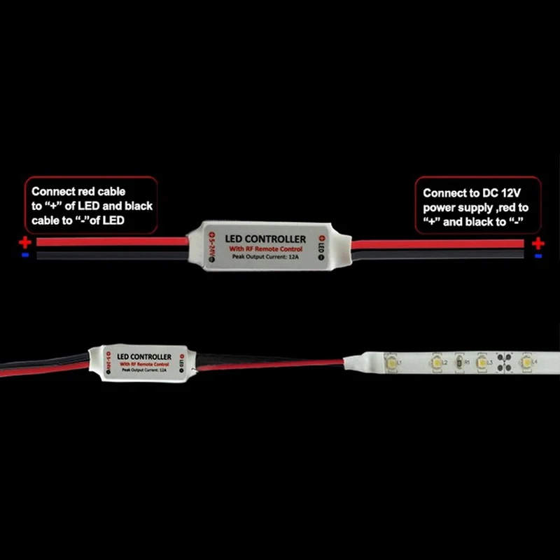 New 11Key RF Wireless Remote Switch Controller Dimmer for Mini LED Strip Light New