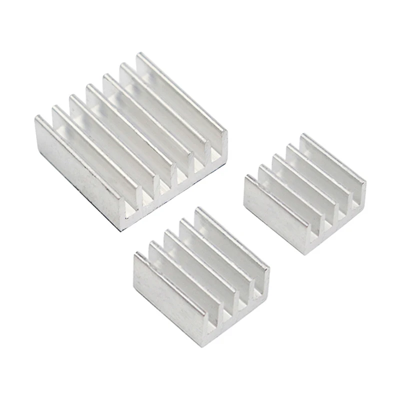 10 Pçs/lote 3 Raspberry Pi Dissipador de Calor de Alumínio Dissipador de Calor bloco de Resfriamento da CPU 3 Refrigerador Radiador para Raspberry Pi Modelo B + Plus Pi3 B 2B