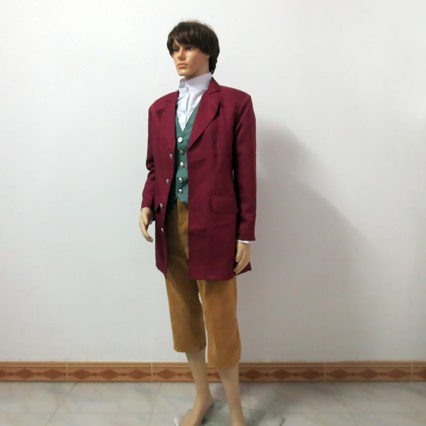 Bilbo Baggins Christmas Party Halloween Uniform Outfit Cosplay Costume Customize Any Size