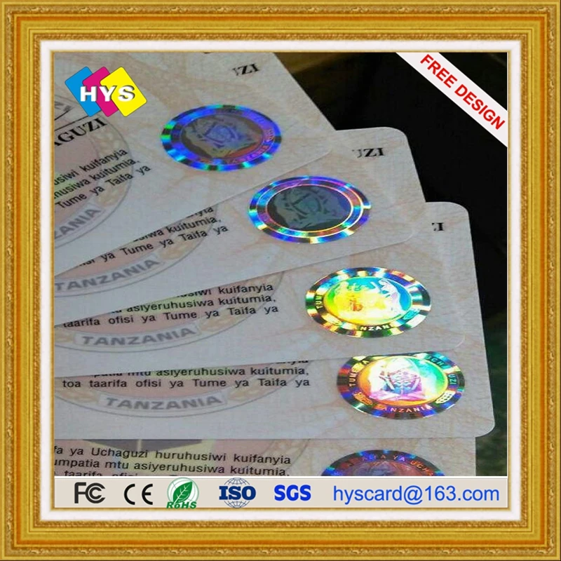 Hologram pvc card or paper card and business card custom-made supply