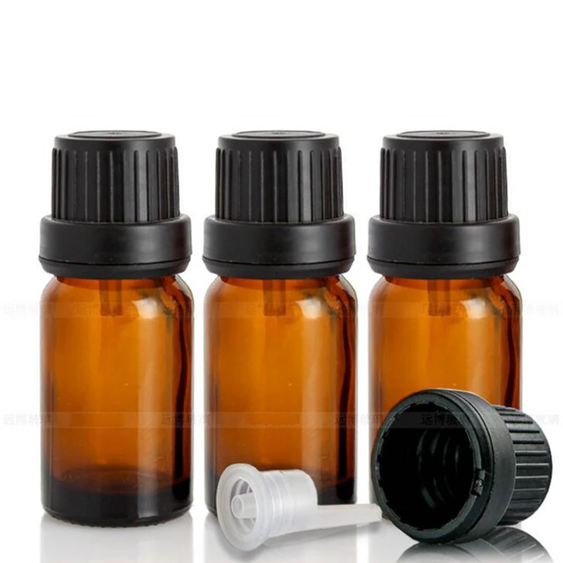 768pcs/lot 10ml Amber Glass Bottles Empty Essential oil Dropper Bottles With Euro Dropper Caps Within 24 Hours Delivery