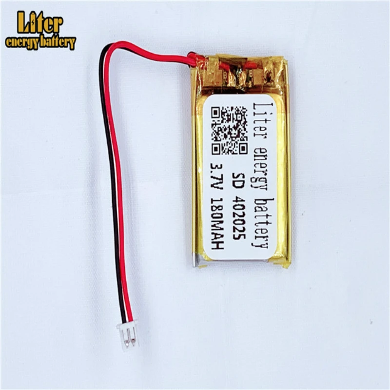 ปลั๊ก ZH1.25 180mAh 402025   แบตเตอรี่ลิเธียมโพลิเมอร์ 3.7V ชุดหูฟังบลูทูธจุดอ่านปากกาอิเล็กทรอนิกส์ไฟแช็ก