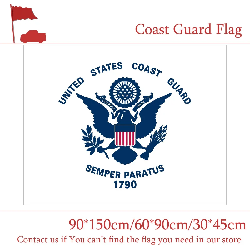 3x5ft Polyester Banner The Coast Guard Auxiliary Commandant Flag 90*150cm 60*90cm 30*45cm Car Flag America