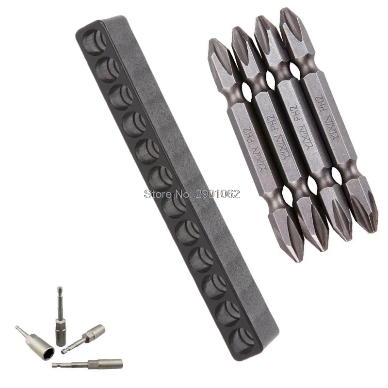 Screwdriver Hole 10/12 Holes Hex Shank Bit Holder Plastic Head Storage Case Tool  AP16