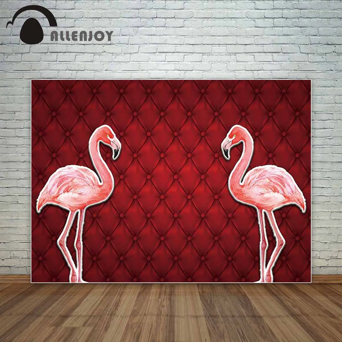 Allenjoy photography backdrops head board red Flamingoscurtain stage texture backdrop for photography vinyl photo backdrop