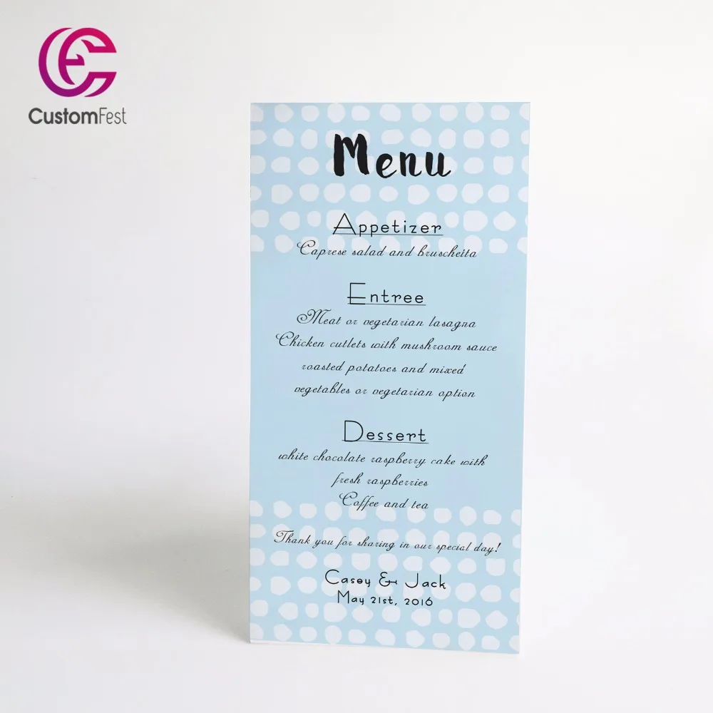 Personalized menu art pattern design menu whole set available MU023