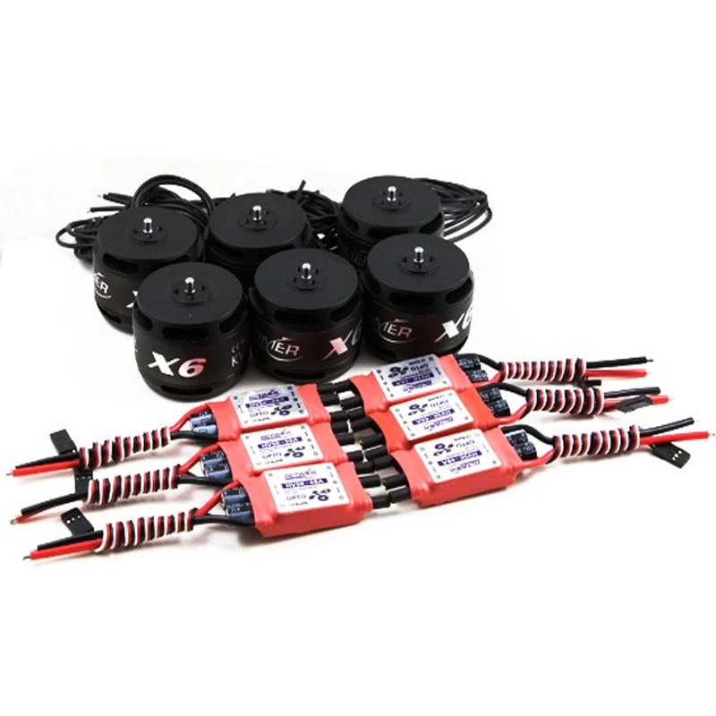 RCTimer 12N14P X6 4715 400KV Multi-Rotor Brushless Motor and HV40A 40A ESC 6 Packs Combo Set X6-C6